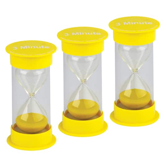 Teacher Created Resources® Medium 3 Minute Sand Timers, 3ct.